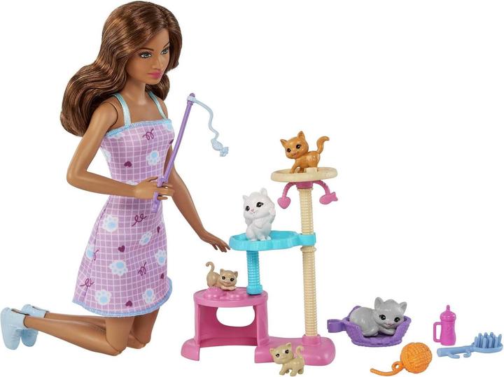 Immagine prodotto Barbie Set da gioco per bambole e gattini con accessori