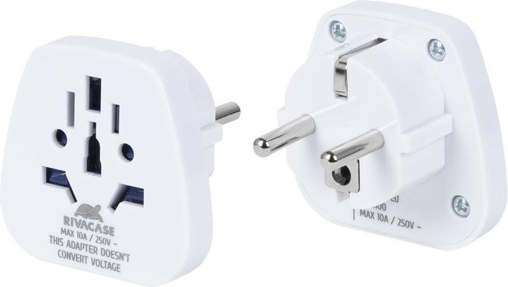 Produktbild Rivacase PS4100 W00 Netzstecker-Adapter Typ C (Euro-Stecker) Typ G (VK)