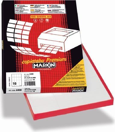 Actual product image Markin 210A431 self-adhesive label White Rectangle with rounded corners Permanent 1200 pieces(