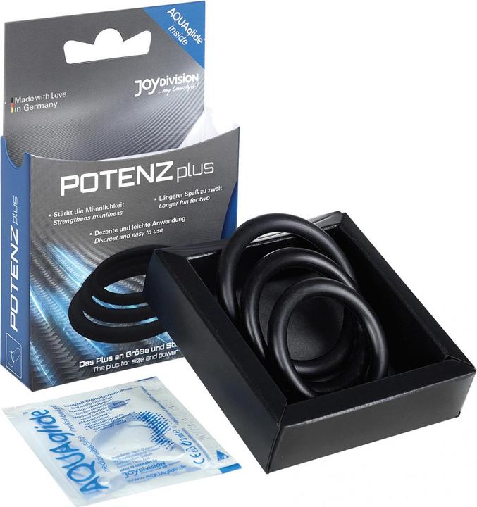 Image du produit Joydivision POTENZplus Anneau pénien transp. Set de 3 pièces (4.50 cm)