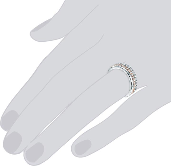 Actual product image Rafaela Donata Ladies Sterling Silver Zirconia Silver/Pink Gold - 10914 (60, 925 Silver)
