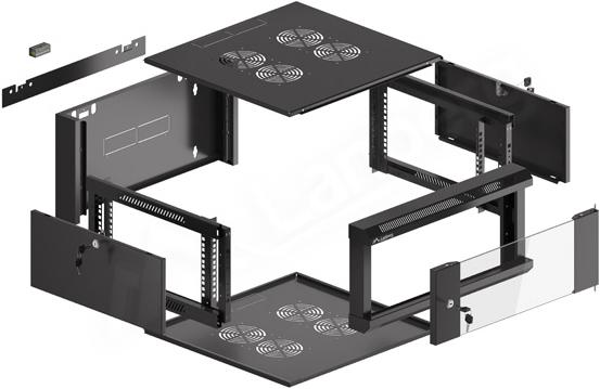 Actual product image Lanberg WFFA-5604-10B Rack 4U Wall Mounted Shelf (4 RU, 19 inch rack)