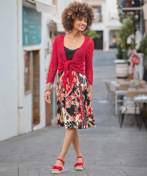 Actual product image Joe Browns Floral Patchwork Knee-Length Skirt (40)