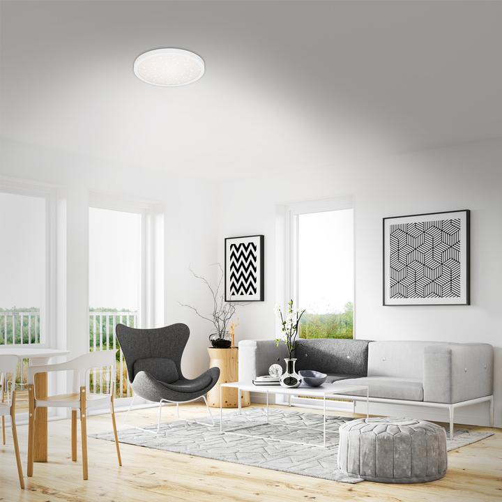 Immagine prodotto Briloner Plafoniera a LED con copertura a stella, bianco, 1xLED/24W (3000 lm)