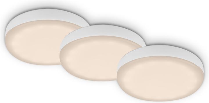 Produktbild Briloner Rahmenlose LED-Einbauleuchten, 3er-Set, weiss, 3xLED-Platine/3W (350 lm)