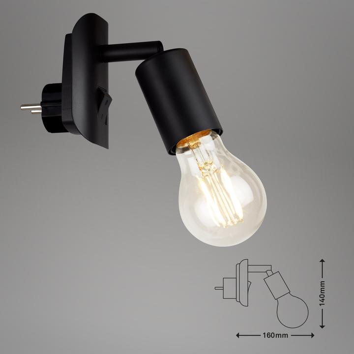 Immagine prodotto Briloner Lampada a spina, nero, 1xE27 escl. (E27)