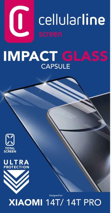 Produktbild Cellularline Impact Glass Capsule (1 Stück, Xiaomi 14T, Xiaomi 14T Pro)