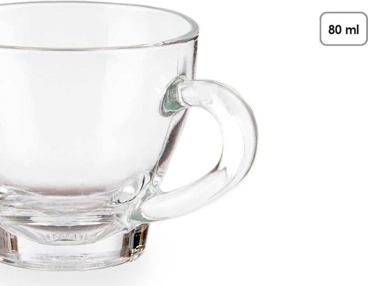 Produktbild Vivalto Satz von Kaffeetassen RYG6073 Durchsichtig Glas 80 ml (24 Stück) (80 ml, 24 x)