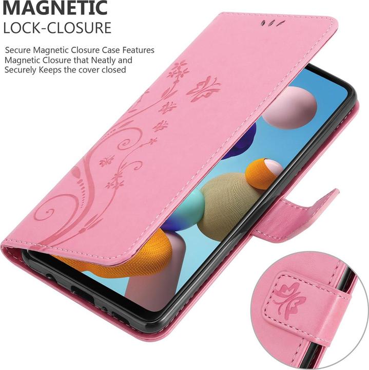 Actual product image Cadorabo Flower Book Cover (Samsung Galaxy A21s)