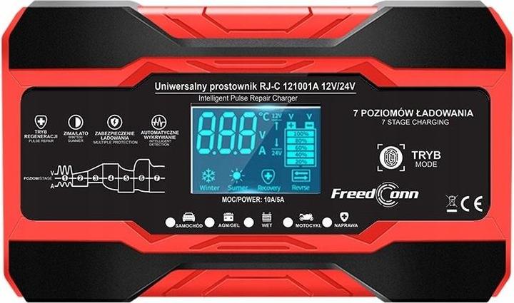 Produktbild RJ Tianye Prostownik akumulatorowy RJ-C 121001A 12V 10A /24V 5A (12V, 24V, 10 A)