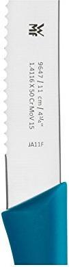 Produktbild WMF Brotzeitmesser Brötchenmesser Frühstücksmesser Set 2tlg 23cm Wellenschliff blau (11 cm)