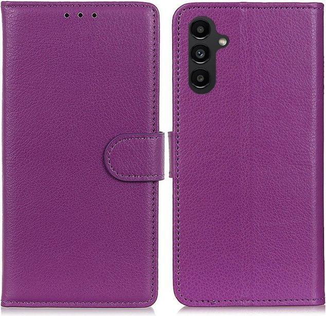 Actual product image MU Classic Litchi Leather Bookcover Series (Samsung Galaxy A14 5G, Samsung Galaxy A14)