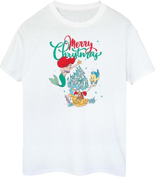 Immagine prodotto Disney Princess Ariel Merry Christmas Maglietta Ampia Donna (XL)