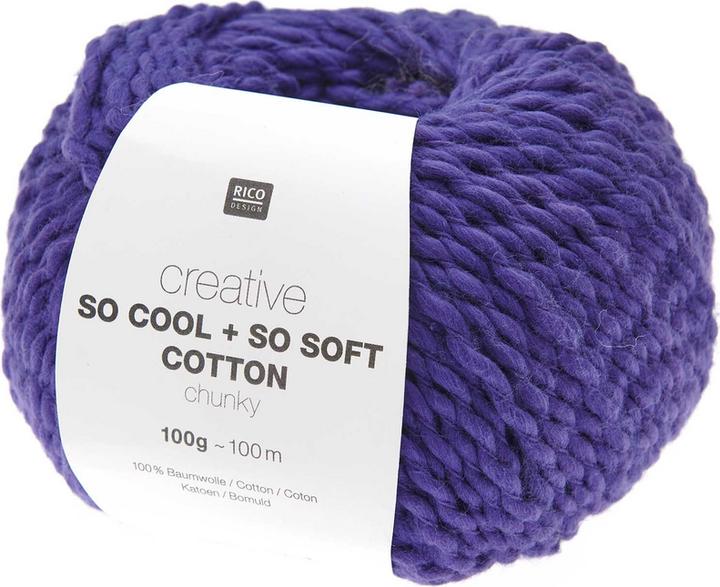 Produktbild Rico Creative So Cool + So Soft Cotton chunky violett, 100 g, 100 m, 100 % CO, OEKO-TEX Standard 100 (100 m)