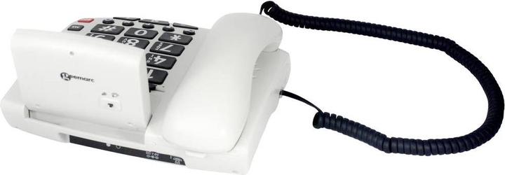 Image du produit Geemarc Pack SERENTIES Téléphone filaire senior Détecteur de chute Écran rétroéclairé Blanc