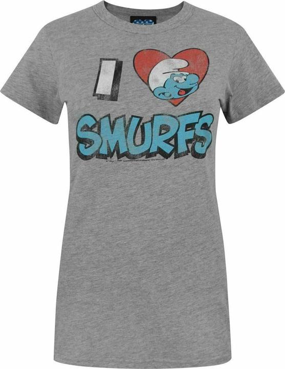 Junk Food I Love Smurfs Tshirt (S)