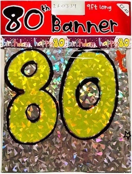 Immagine prodotto Generic Happy Birthday 80° Banner