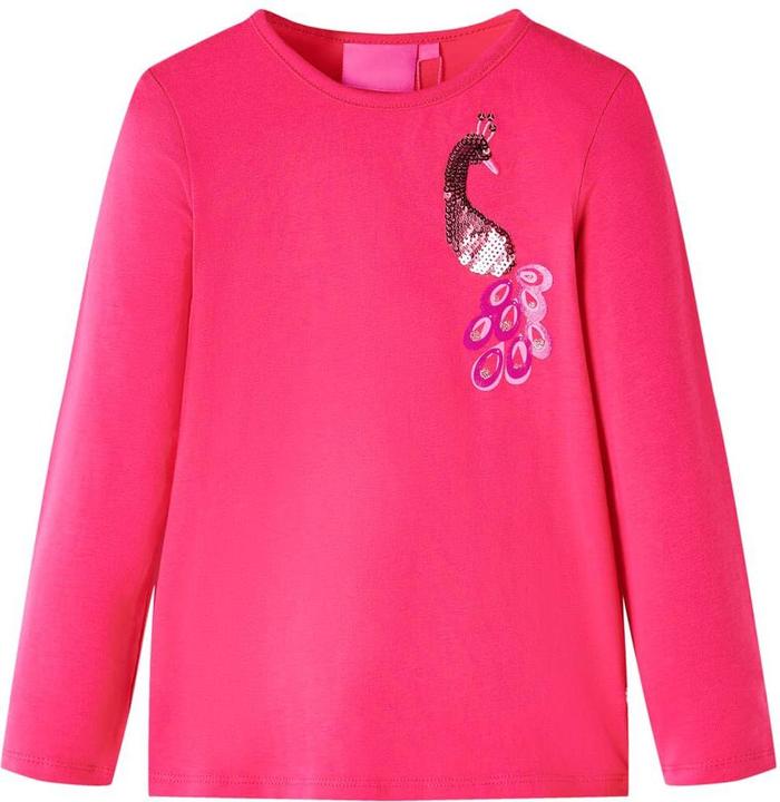Produktbild VidaXL Kinder-Langarmshirt Knallrosa 140,Material: 95 % Baumwolle (140)