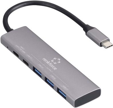 Image du produit Renkforce RF-USBH-280 5 Port USB 3.2 Gen 1-Hub (USB 3.0) USB-C® PD Ladeanschluss (5 Ports)