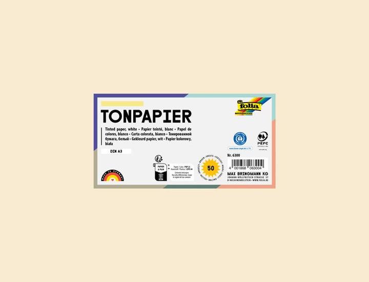 Image du produit Folia Papier tonique, DIN A3, 130 g/qm, beige (130 g/m², 50 x)