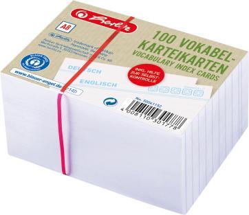 Actual product image Herlitz Index card lined (A8, 170 g/m², 100 x)