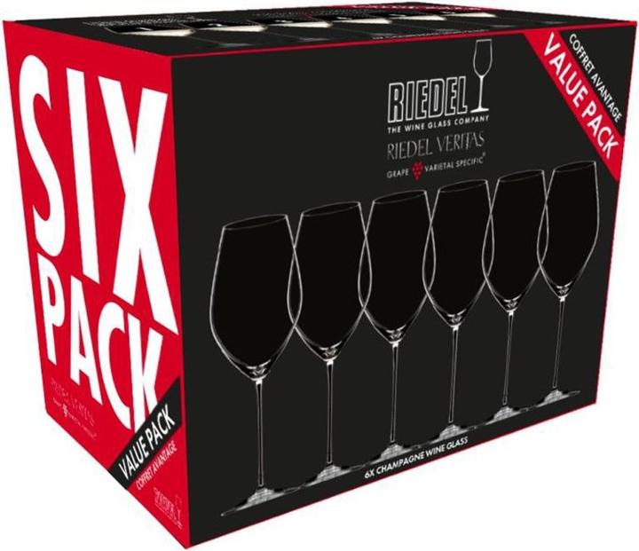 Actual product image Riedel Set of 6 VERITAS Champagne Wine Glasses (44.50 cl, 6 Glasses, Champagne glasses)
