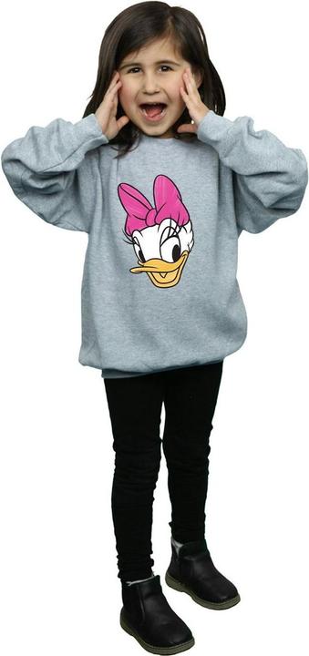 Actual product image Disney Girls Daisy Duck Head Painted Sweatshirt (128)