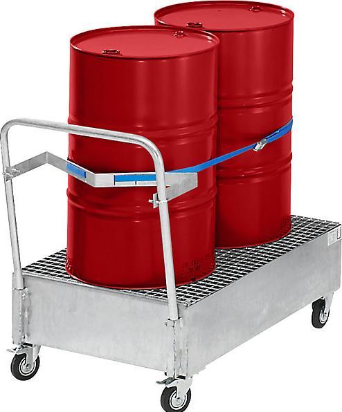 Produktbild eurokraft basic Fahrbare Auffangwanne aus Stahlblech (768 kg)