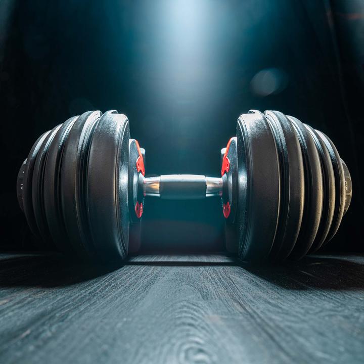 Actual product image Luxtri Short Dumbbell Variably Adjustable with Rotary Mechanism from 2.5 to 24kg Adjustable Dumbbell