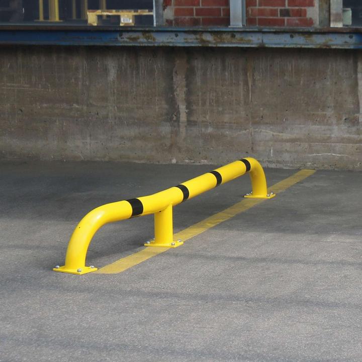 Actual product image Moravia Impact protection for lorry entrance aid Ø 108 mm, galvanised, yellow-black coated
