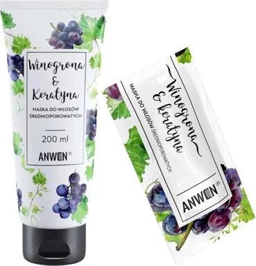 Anwen Medium Porosity Hair Mask Grapes And Keratin 200Ml (200 ml)