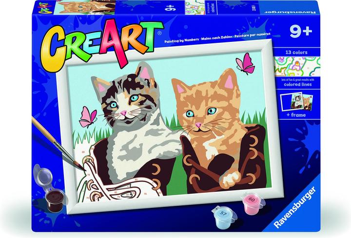 Actual product image Ravensburger CreArt - Painting by Numbers - Too Cute To Boot