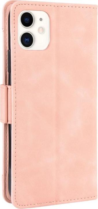 Actual product image Cover-Discount iPhone 12 / 12 Pro - case with many card slots pink (Apple iPhone 12, Apple iPhone 12 Pro)