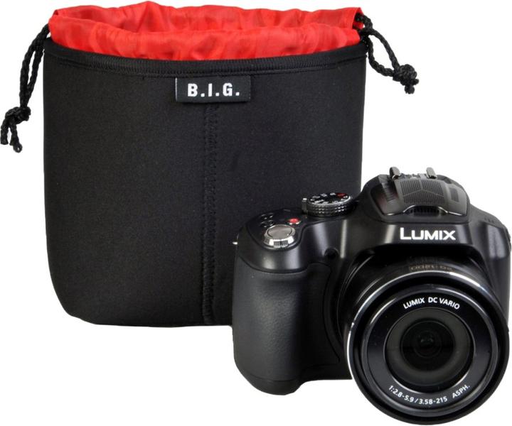 Image du produit B.I.G. 443038 camera case Pouch case Noir, Rouge (Sac à bandoulière pour appareil photo)