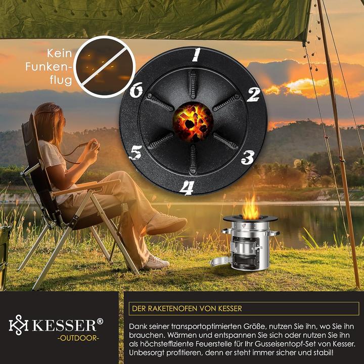 Immagine prodotto Kesser Raketenofen mit Grillpfanne & Tragetasche