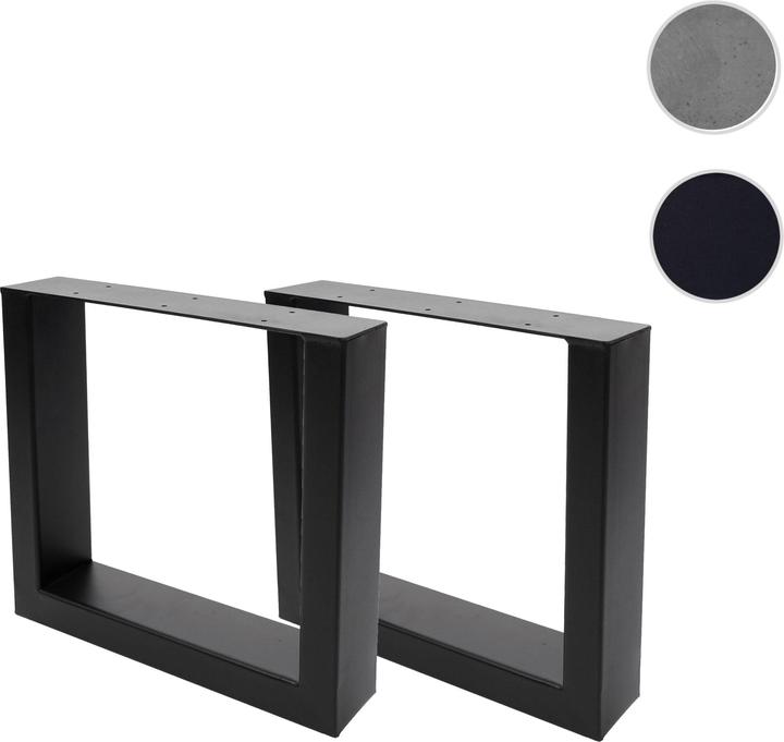 Produktbild Swisshandel24 2x Tischbein, für Couchtisch Sitzbank Tischgestell Tischkufe, Industrial 37x40cm - schwarz