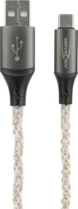 Image du produit Ansmann Câble USB-A / USB-C avec éclairage LED 100cm 1700-0158 (1 m, USB 3.0)