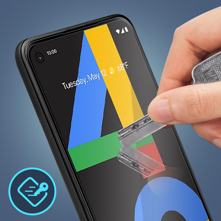 Actual product image Avizar bulletproof glass, glass protective film, protective glass (1 Piece, Google Pixel 4a)