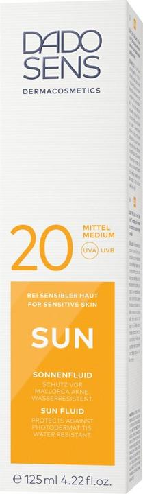 Immagine prodotto Dado Sens SUN Sun Fluid SPF 20 - Pelle sensibile (Crema solare, SPF 20, 125 ml, 159 g)