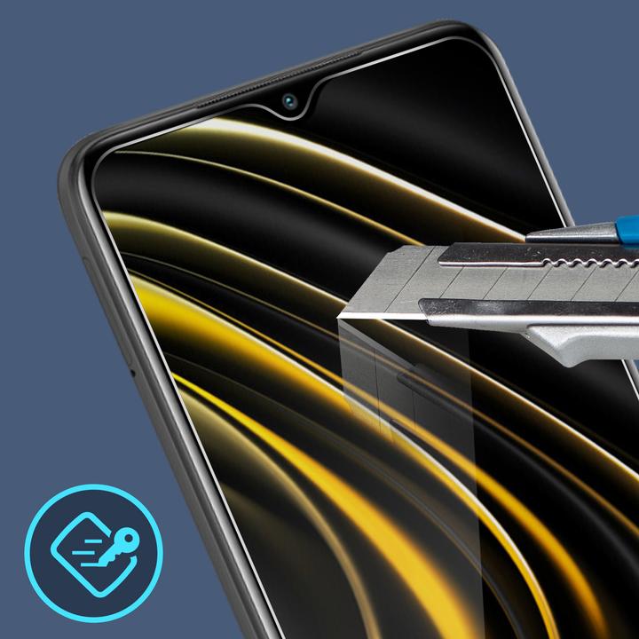 Actual product image Avizar Crystal clear film, glass screen protector (1 Piece, Xiaomi Poco M3)