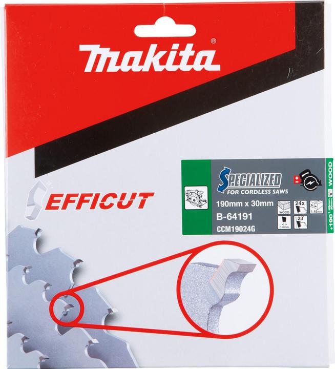 Produktbild Makita EFFICUT Sägeblatt 190x30mmx24Zähne