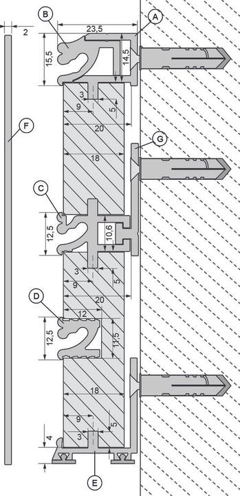 Actual product image OK-Line Profile Wall System (1 pcs.)