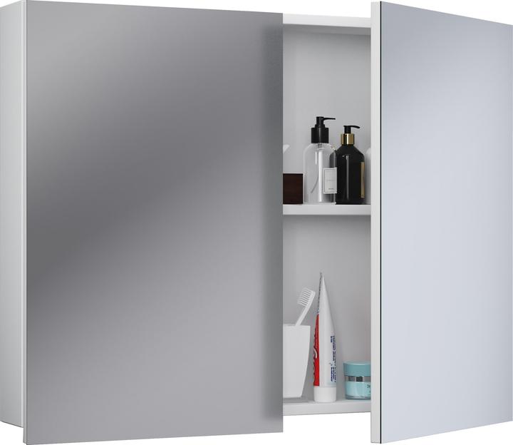 Actual product image VCM Wood bathroom furniture mirror cabinet Badinos 80 cm (80 x 12 cm)