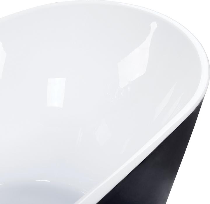 Produktbild Beliani Badewanne freistehend schwarz oval 150 x 75 cm ANTIGUA (180 l, 75 cm, 150 cm)