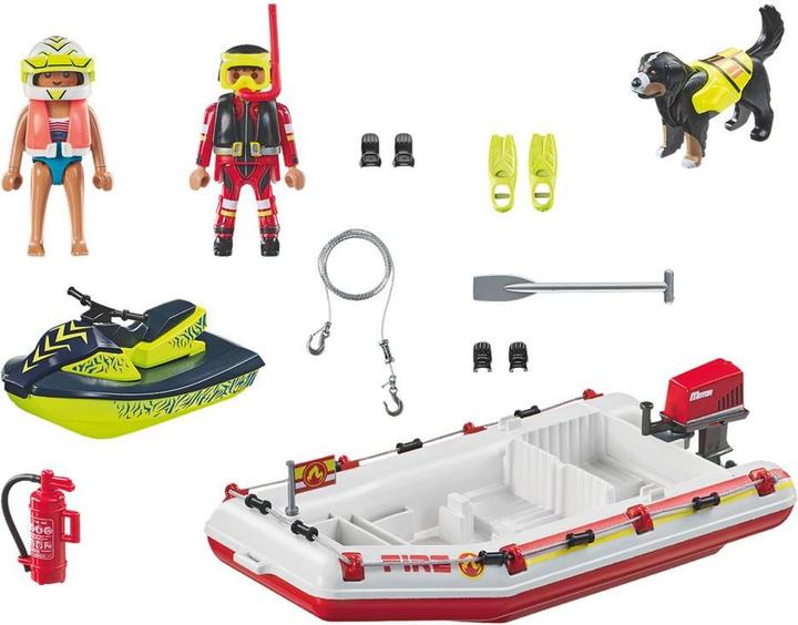 Produktbild Playmobil Feuerwehrboot mit Aqua Scooter (71464)