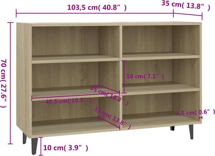 Actual product image VidaXL Lukas (103,5 x 35 x 70 cm)