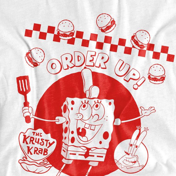 Actual product image Spongebob Squarepants Unisex Adult Order Up! T-Shirt (S)