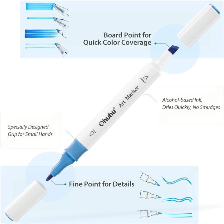 Actual product image Ohuhu Art marker (Multicoloured, 48 x)