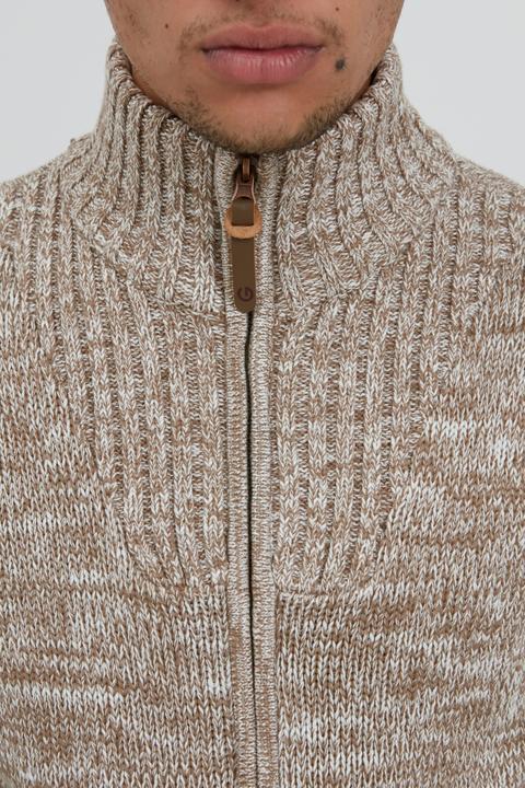 Actual product image Solid Pomeroy Men's Cardigan Chunky Knit Jacket With Funnel Neck Made Of 100% Cotton (S)