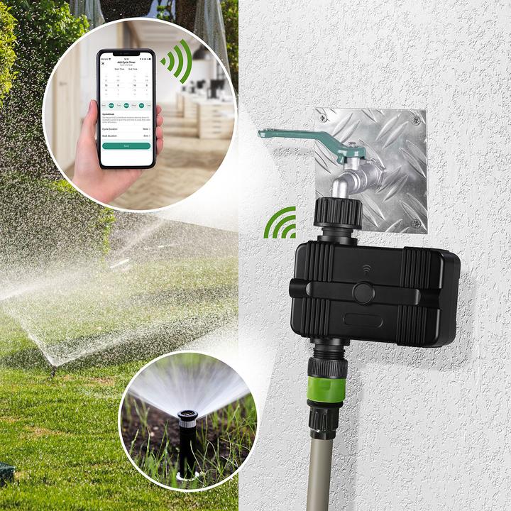 Actual product image Royal Gardineer WLAN Irrigation Computer with Irrigation Valve